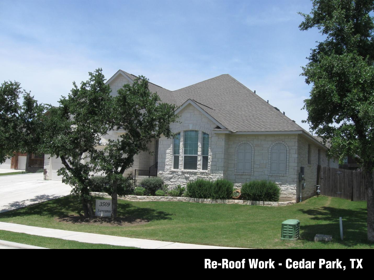 A Re-Roof project performed in Cedar Park, TX by All Star Roofing